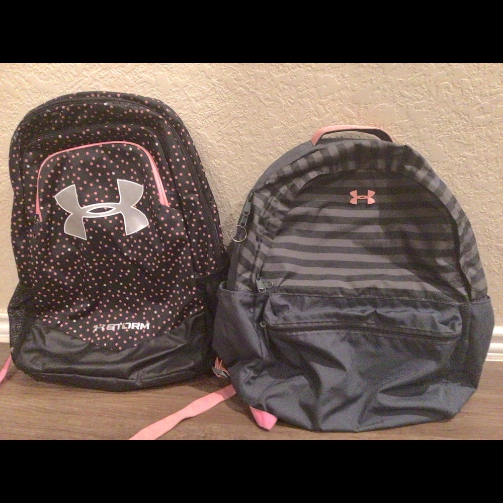 2 gray EUC UNDER ARMOUR backpacks